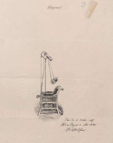 Brevet d’invention de 15 ans n° 67142 déposé le 13 avril 1865 par Charles-Edward Bryant et Samuel Middleton pour un appareil servant à brosser les cheveux